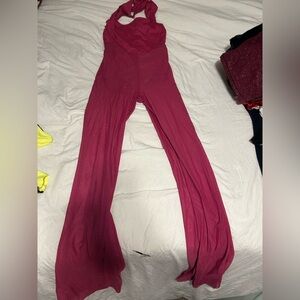Balera Vibrant Pink Halter Jumpsuit